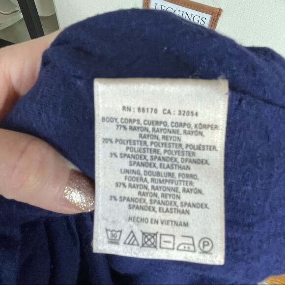 ANTHROPOLOGIE Maeve navy & white stripe fitted midi tank dress size small - Picture 5 of 5